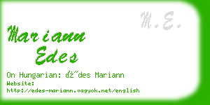 mariann edes business card